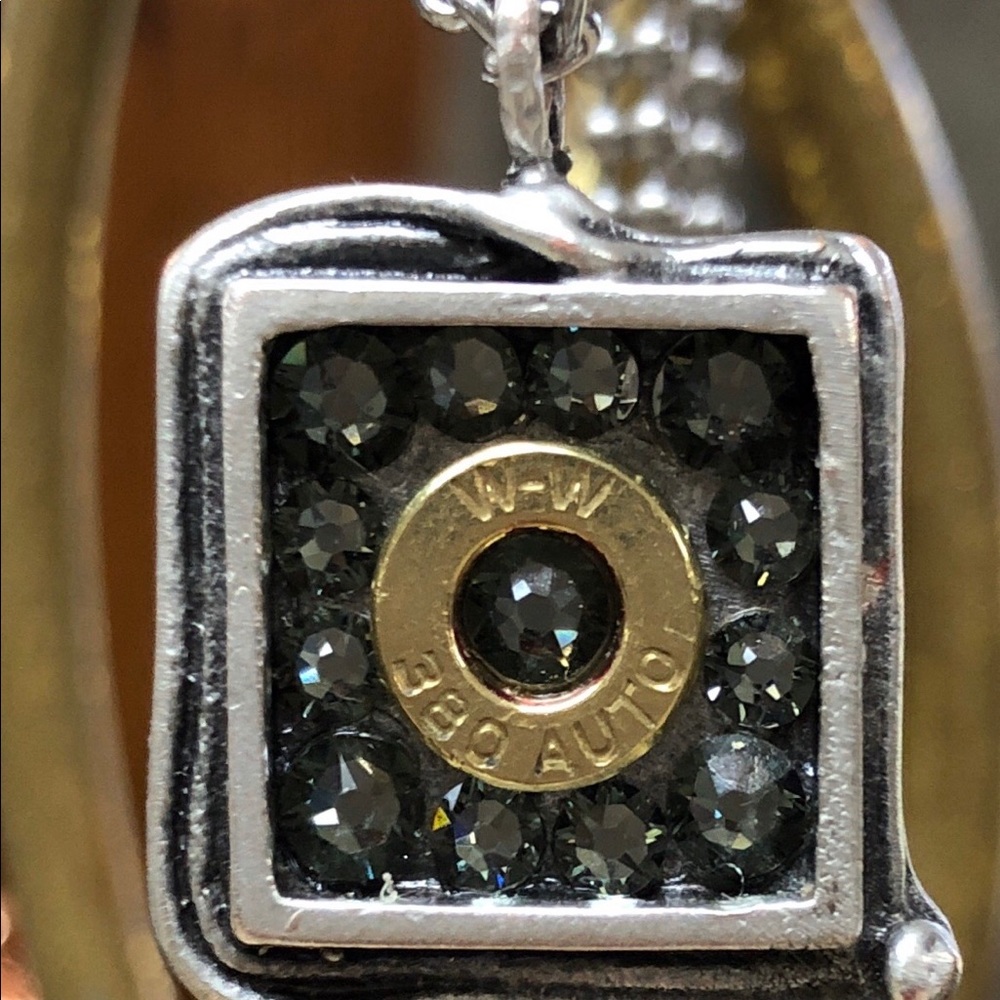 Ammo and Swarovski Crystal necklace